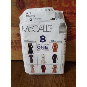 McCalls 7787 Misses Dresses Size 12,14,16 Sewing Pattern 8 Great Looks Uncut